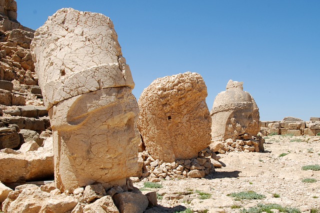 De berg van Nemrut in zuidoost Turkije